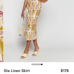 Reformation Gia Linen Skirt